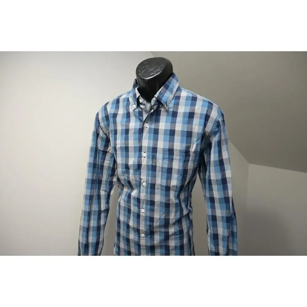 J Crew Button Up Dress Shirt Casual Plaid Long Sleeve Mens Sz Large‎